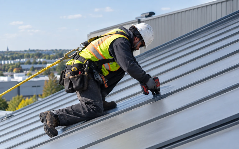 Commercial roof installation in Ontario reviewed for building code compliance